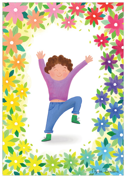 jongen-in-bloemen-illustratie-Nynke-Boelens