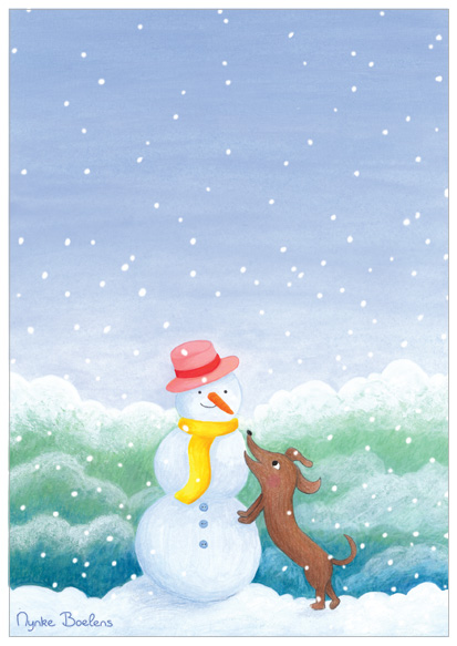 prentenboek-illustratie-Nynke-Boelens-hond-en-sneeuwpop