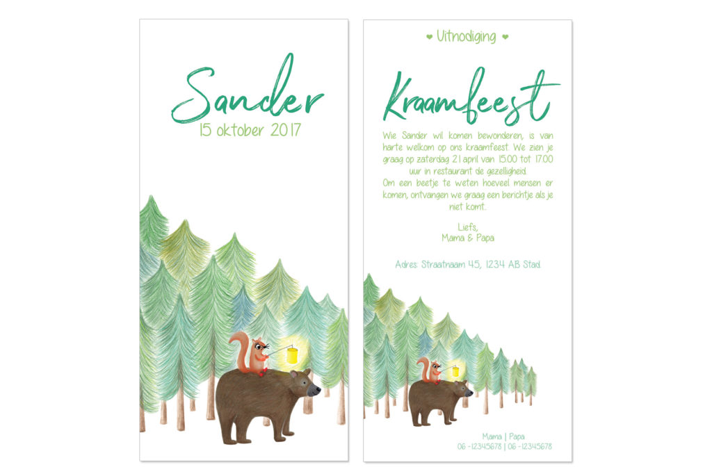 geboortekaartje-en-kraamfeest-uitnodiging-met-illustratie-beer