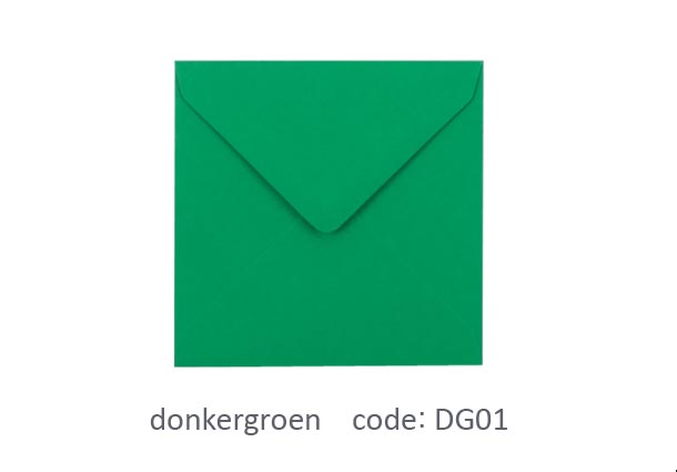 enveloppe vierkant donker groen